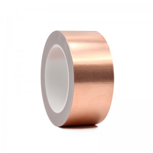 Konduktiva Kupro Foil Bendo kun conductive Adhesive por EMI Shielding