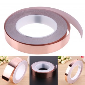 Single Side Copper Foil Tape Konduktif Perekat Non dengan Ketahanan Panas untuk EMI Shielding